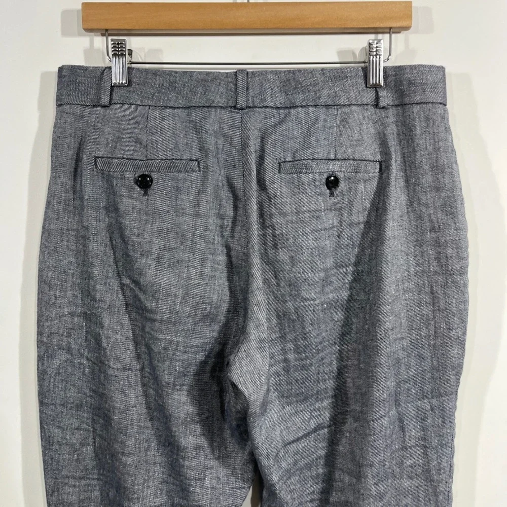 Banana Republic‎ Preppy Linen Cotton Straight Leg Trousers Pants Womens 10 Boho